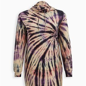Torrid - Hooded Sweatshirt Dress, Tie Dye